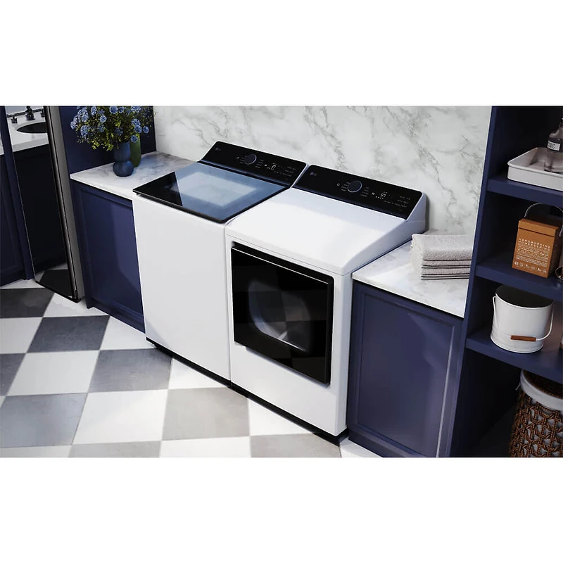 7.3 Cu. Ft. White Top Load High Efficiency Smart Electric Dryer