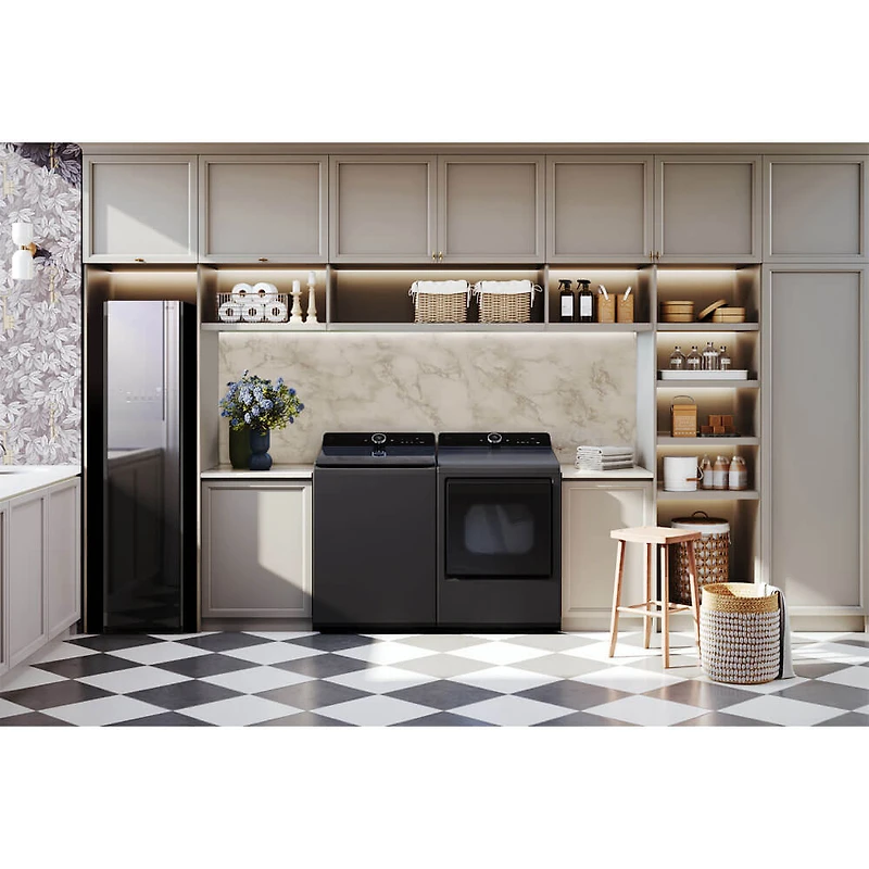 7.3 Cu. Ft. Matte Black Top Load High Efficiency Smart Electric Dryer
