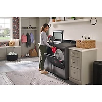 7.3 Cu. Ft. Matte Black Top Load High Efficiency Smart Electric Dryer