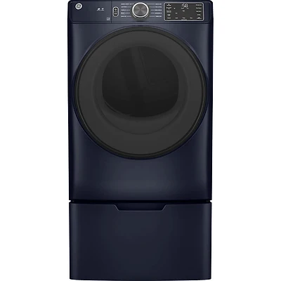 7.8 Cu. Ft. Sapphire Blue Front Load Smart Electric Dryer with Sanitize Cycle