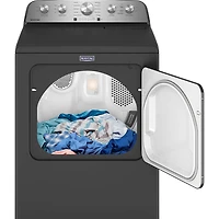 7 Cu. Ft. Volcano Black Top Load High Efficiency Electric Dryer with Steam Dry - OPEN BOX