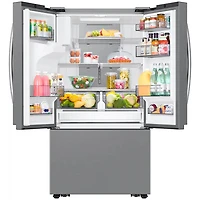25 Cu. Ft. Stainless Counter-Depth 3-Door French Door Refrigerator