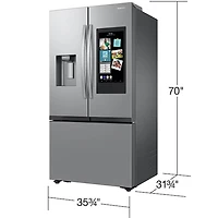 25 Cu. Ft. Stainless Counter-Depth 3-Door French Door Refrigerator