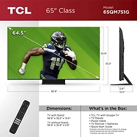 65 inch QM7 Q-Class LED 4K UHD HDR Smart Google TV inchOPEN BOX inch