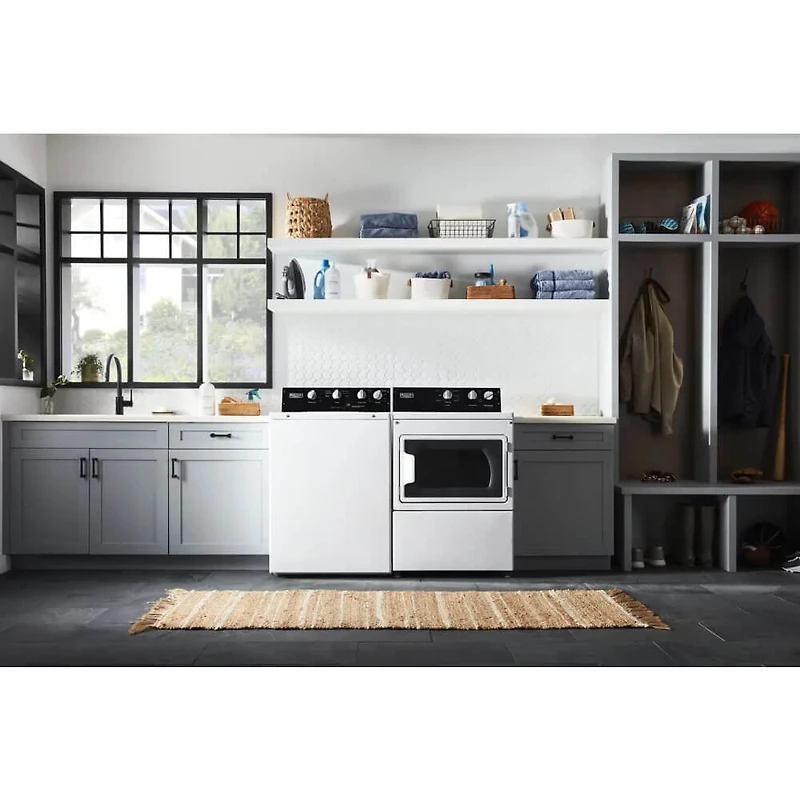 7.4 Cu. Ft. White Commercial Grade Residential Gas Dryer