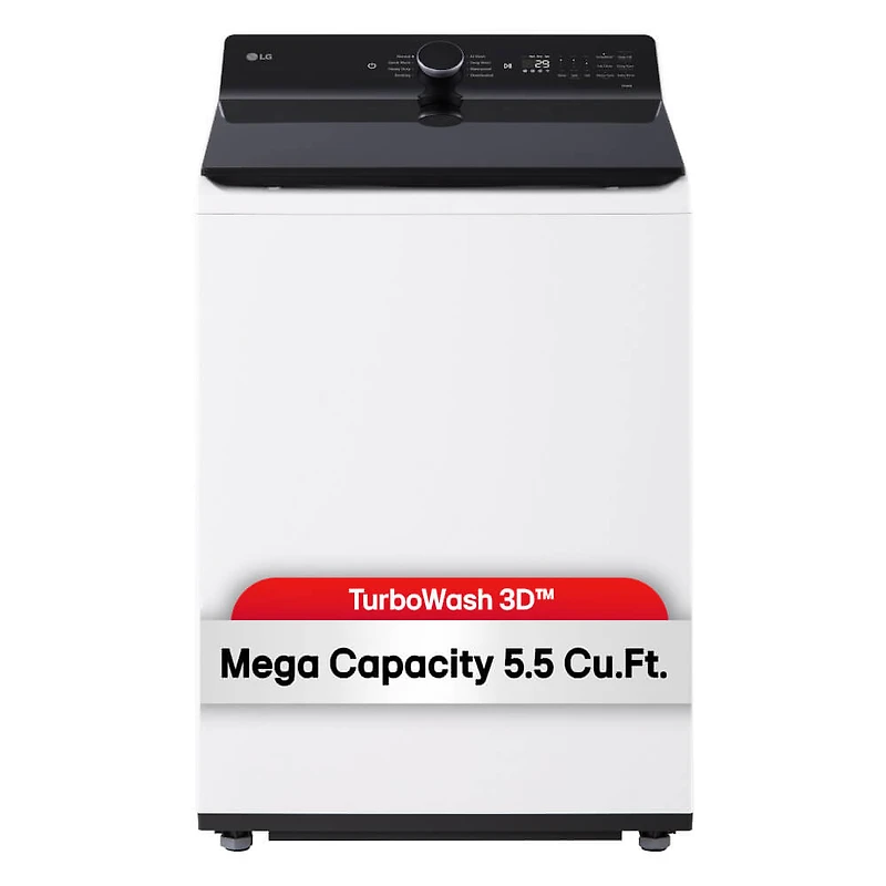 5.5 Cu. Ft. White Top Load High Efficiency Smart Washer with EasyUnload