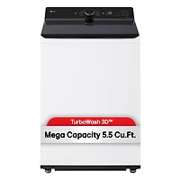 5.5 Cu. Ft. White Top Load High Efficiency Smart Washer with EasyUnload