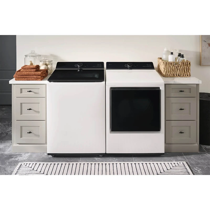 5.5 Cu. Ft. White Top Load High Efficiency Smart Washer with EasyUnload