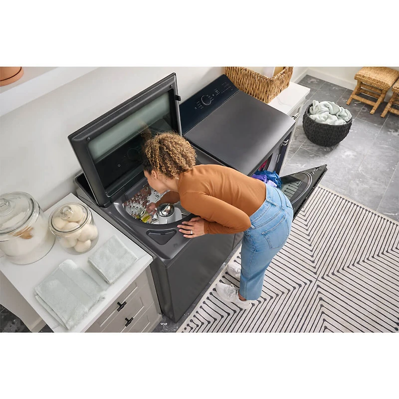 5.3 Cu. Ft. Matte Black Top Load High Efficiency Smart Washer