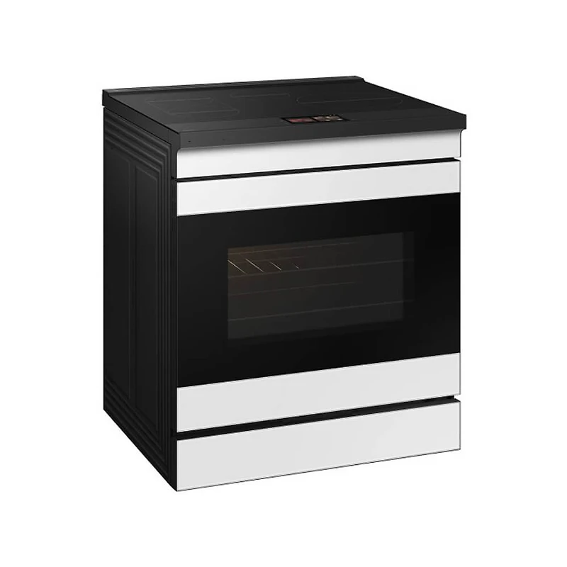 6.3 Cu. Ft. Bespoke White Glass Slide-In Induction Range