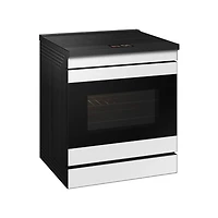 6.3 Cu. Ft. Bespoke White Glass Slide-In Induction Range