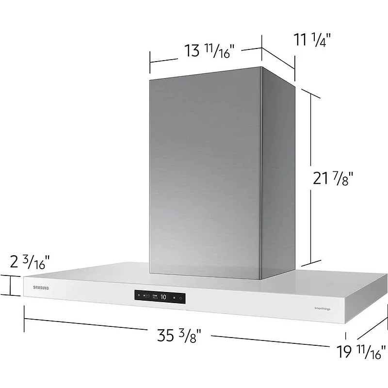 36 inch Bespoke White Smart Range Hood