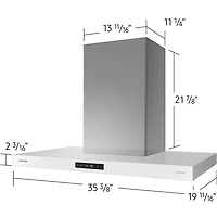 36 inch Bespoke White Smart Range Hood