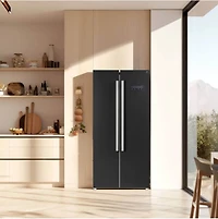 15.62 Cu. Ft. Black 2-Door Side-by-Side Refrigerator