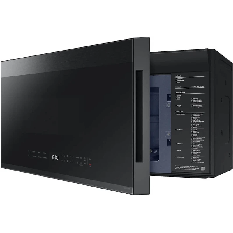 2.1 Cu. Ft. Bespoke Matte Black Steel Smart Over-the-Range Microwave