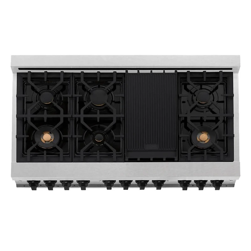 6 Cu. Ft. Autograph Edition Freestanding Dual Fuel Range - DuraSnow Stainless / Matte Black