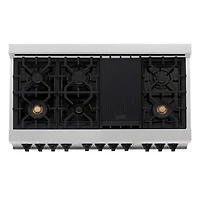 6 Cu. Ft. Autograph Edition Freestanding Dual Fuel Range - DuraSnow Stainless / Matte Black
