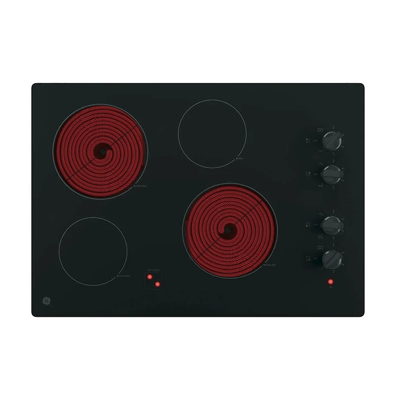 30 inch Black 4 Burner Built-In Electric Cooktop