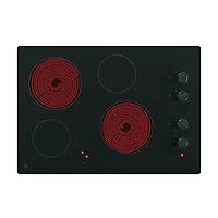 30 inch Black 4 Burner Built-In Electric Cooktop
