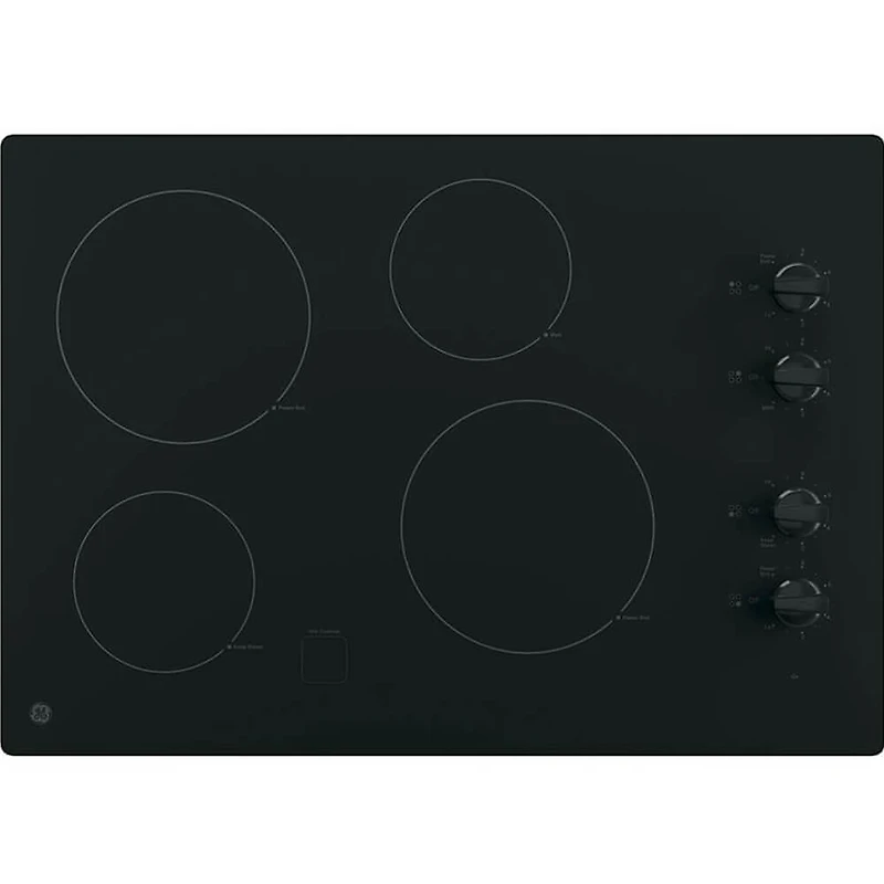 30 inch Black 4 Burner Built-In Electric Cooktop