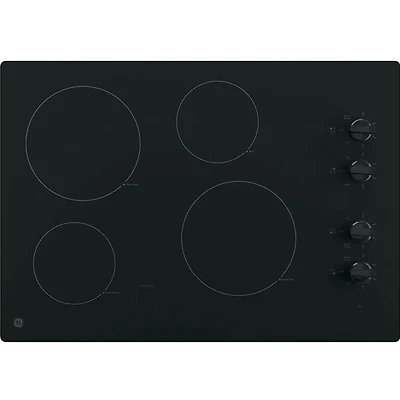 30 inch Black 4 Burner Built-In Electric Cooktop