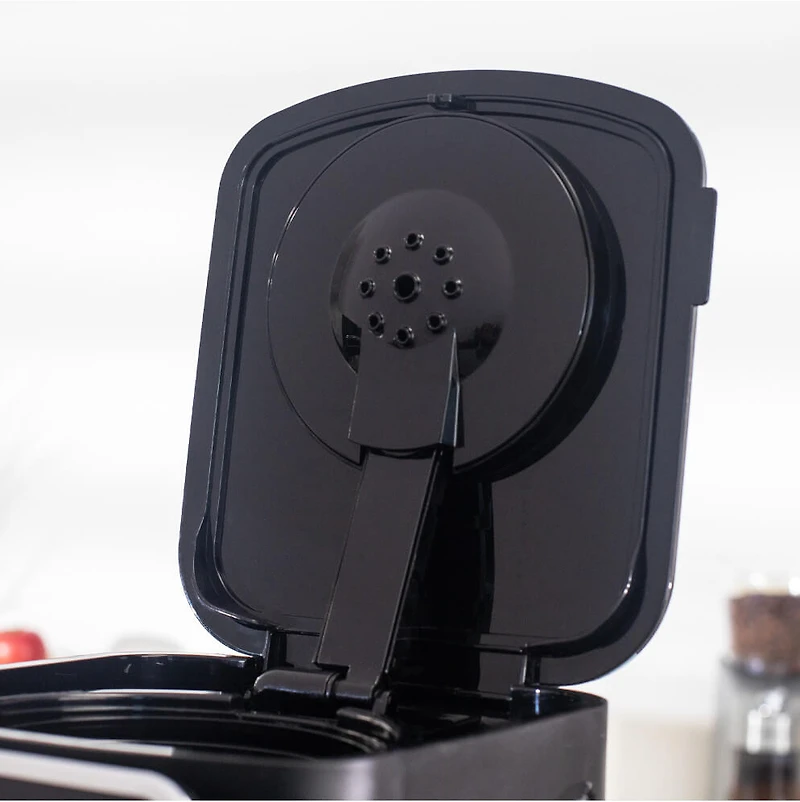 12-Cup Touchscreen Coffee Maker with Glass Carafe - Black