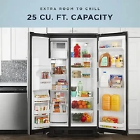 25 Cu. Ft. Black Side-by-Side Refrigerator