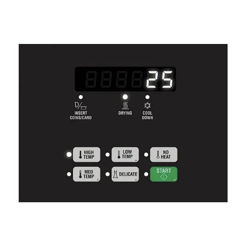 7 Cu. Ft. White Front Load Commercial Dryer