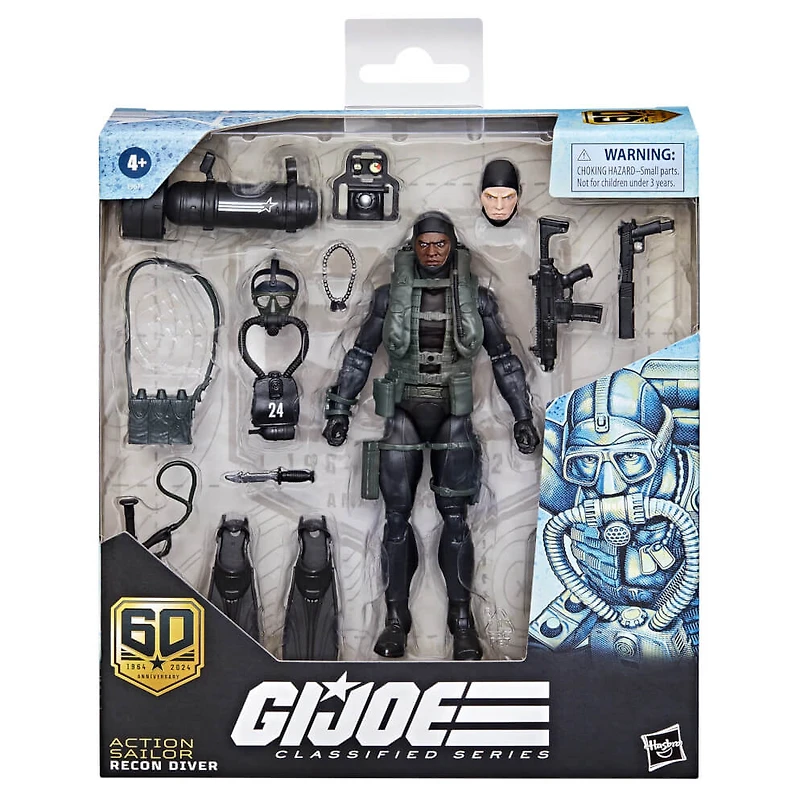 6 inch G.I. Joe Classified Series 60th Anniversary Action Sailor - Recon Diver Action Figure