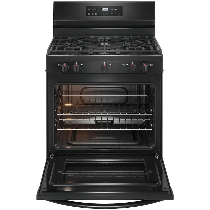 5.1 Cu. Ft. Black Freestanding Gas Range
