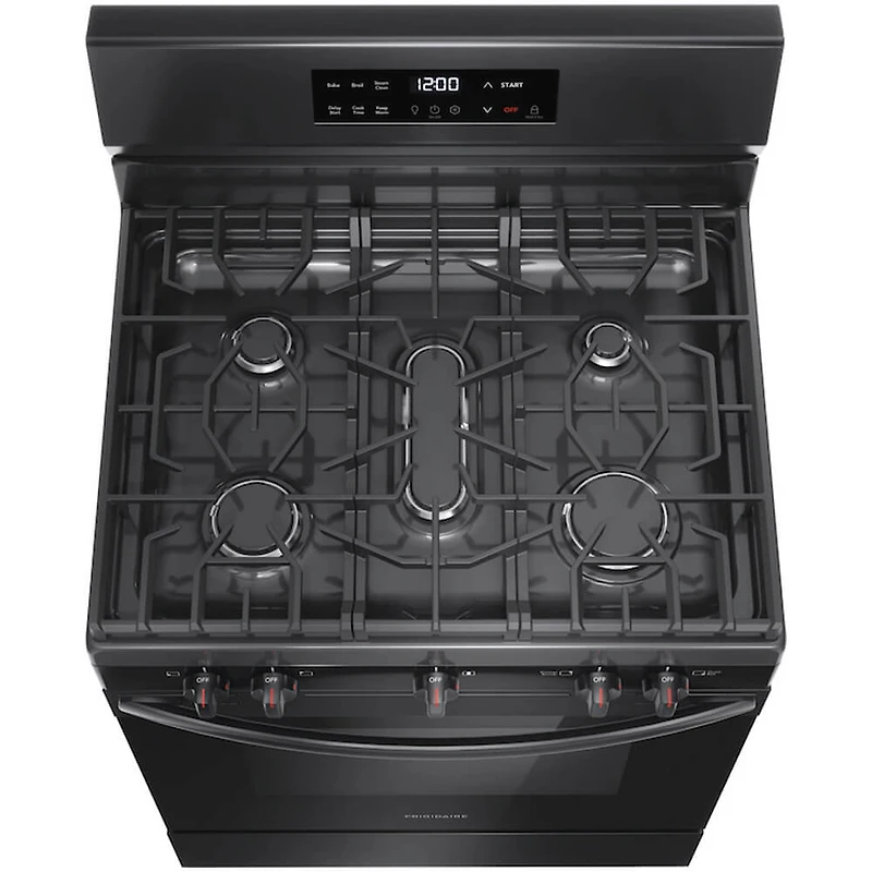 5.1 Cu. Ft. Black Freestanding Gas Range