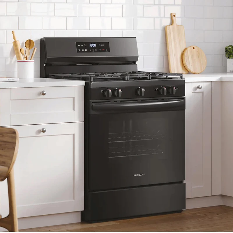 5.1 Cu. Ft. Black Freestanding Gas Range