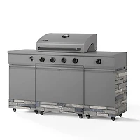 Fresno Series 5 Burner Grill - Gunmetal Gray / Shadow Stone
