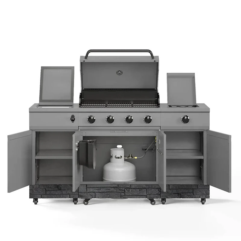 Fresno Series 5 Burner Grill - Gunmetal Gray / Graphite Stone