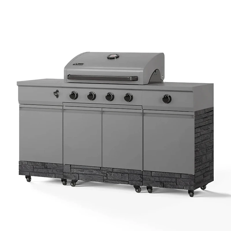 Fresno Series 5 Burner Grill - Gunmetal Gray / Graphite Stone