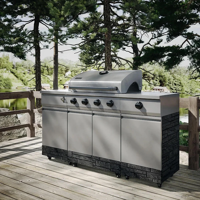 Fresno Series 5 Burner Grill - Gunmetal Gray / Graphite Stone
