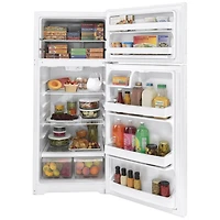 17.5 Cu. Ft. White Recessed Handle Top-Freezer Refrigerator