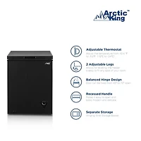 5 Cu. Ft. Black Chest Freezer
