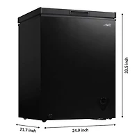 5 Cu. Ft. Black Chest Freezer