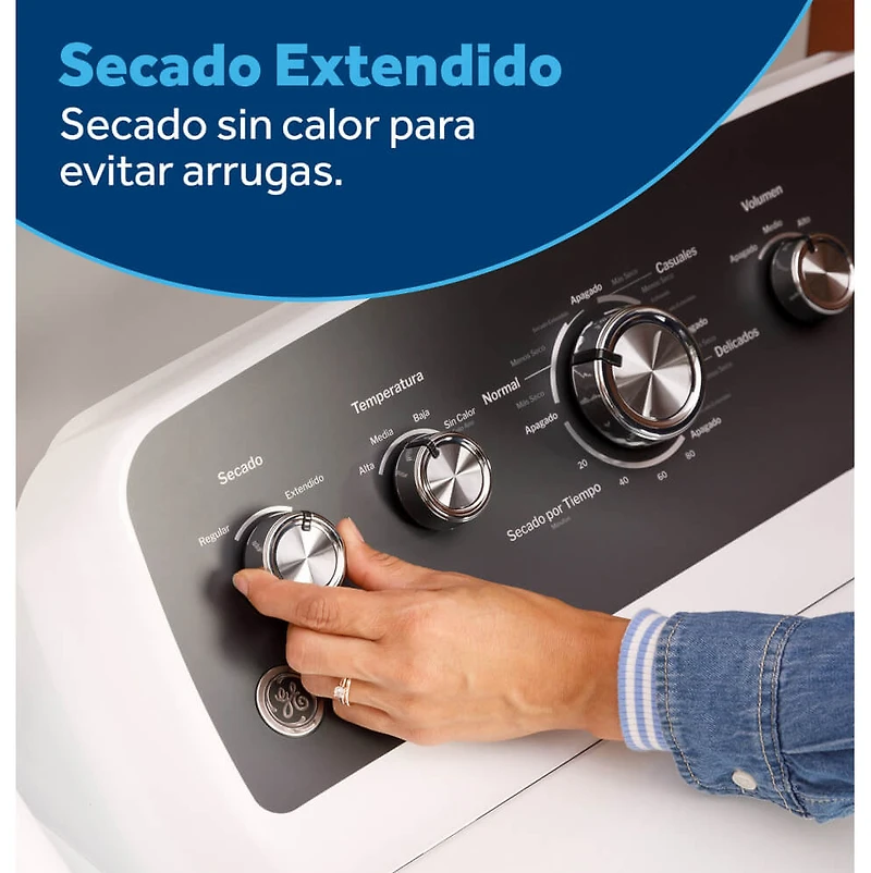 Secadora Eléctrica De Carga Frontal Blanca De 7.2 Pies Cúbicos con Panel de Control Español