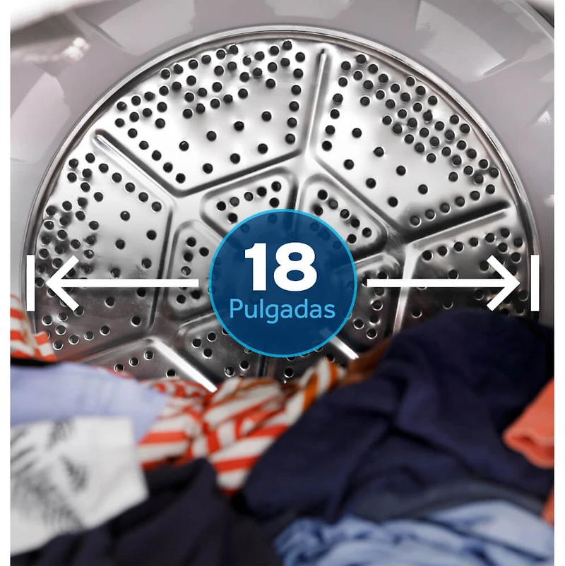 Secadora Eléctrica De Carga Frontal Blanca De 7.2 Pies Cúbicos con Panel de Control Español