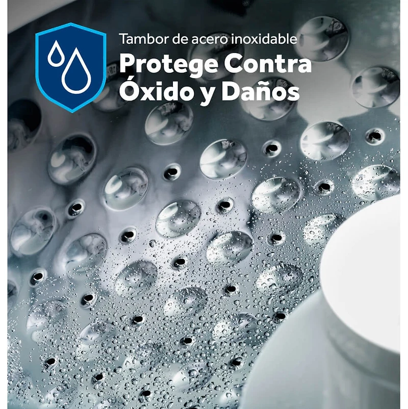 Lavadora de carga superior blanca de alta eficiencia de 4.5 pies cúbicos con panel de control español