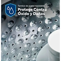 Lavadora de carga superior blanca de alta eficiencia de 4.5 pies cúbicos con panel de control español
