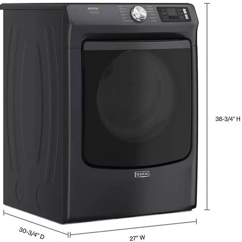 7.4 Cu. Ft. Midnight Steel Front Load Smart Electric Dryer