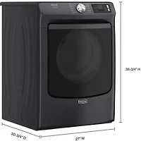 7.4 Cu. Ft. Midnight Steel Front Load Smart Electric Dryer