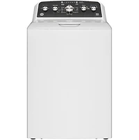 Par de lavadora y secadora de carga superior blanca de alta eficiencia con controles en español