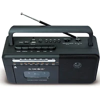 Retro Rechargeable Bluetooth Radio and Cassette Player - Black