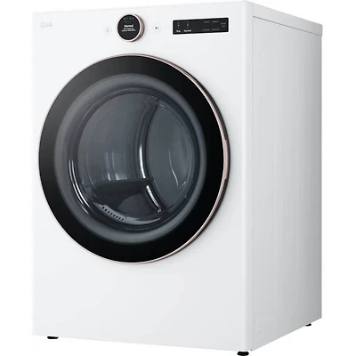 7.4 Cu. Ft. White Front Load Smart Electric Dryer 