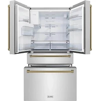 21.6 Cu. Ft. Autograph Edition Stainless Refrigerator with Champagne Bronze Accents