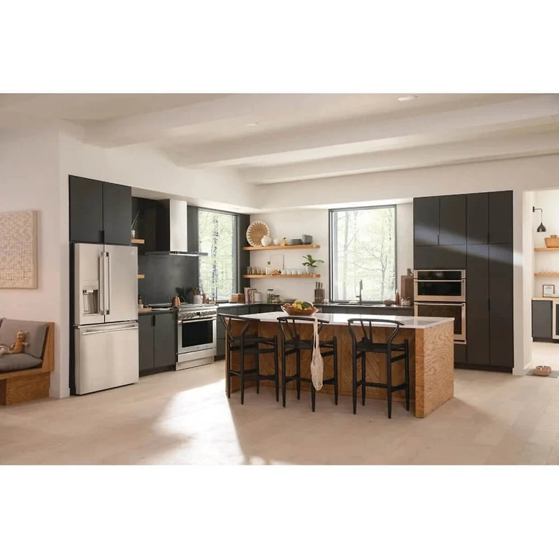 22.6 Cu. Ft. Stainless Counter-Depth 3-Door French Door Refrigerator